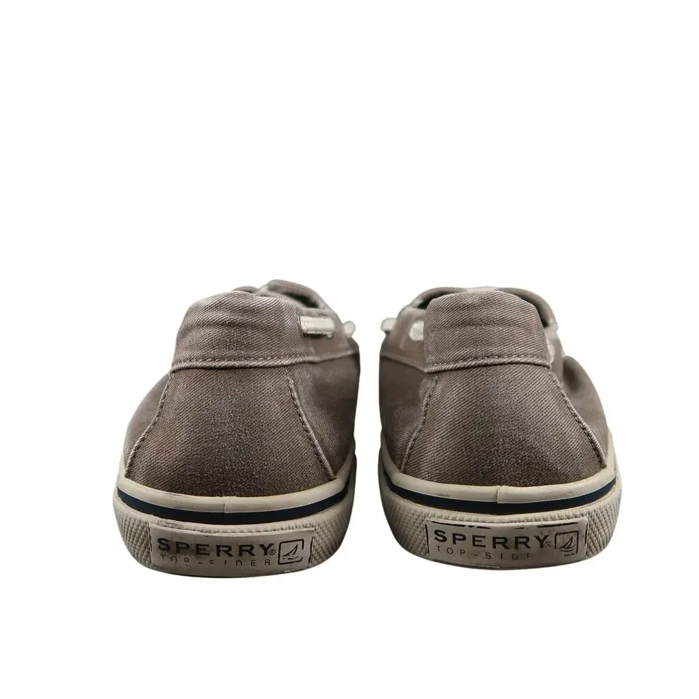 Sperry Boat Shoes Mens 9.5 Halyard 2 Eye Sneakers Canvas Moc Casual Round Toe